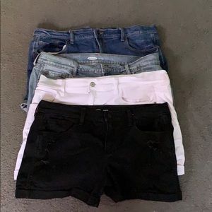 Old Navy boyfriend Jean shorts 4 pack
